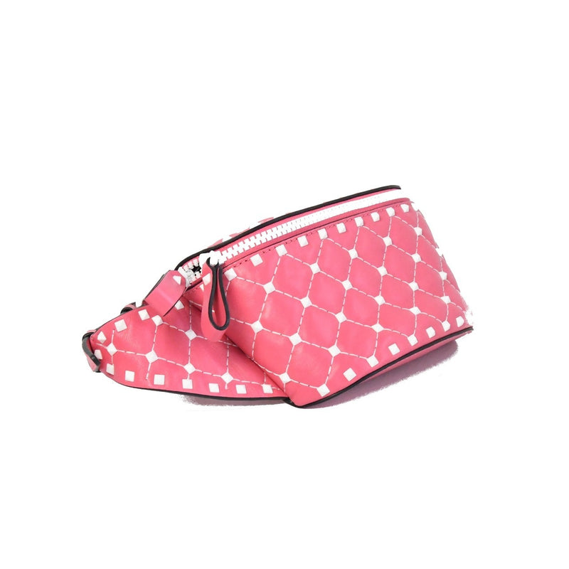 Valentino Rockstud Leather Waist Belt Bag Pink - NOBLEMARS