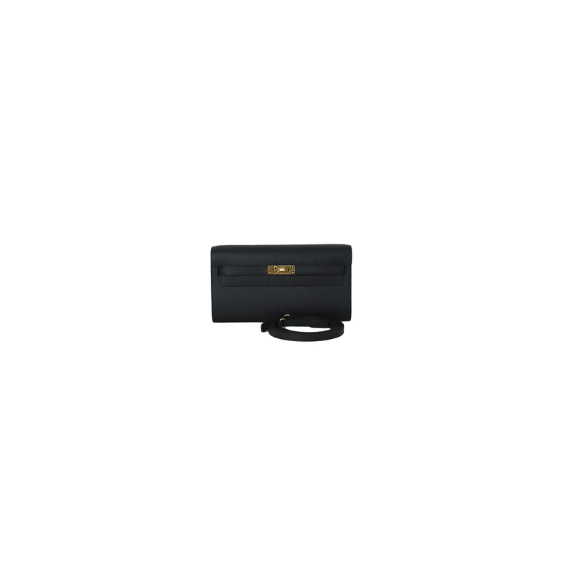 Hermes Kelly Togo Wallet Gold Hardware Black - NOBLEMARS