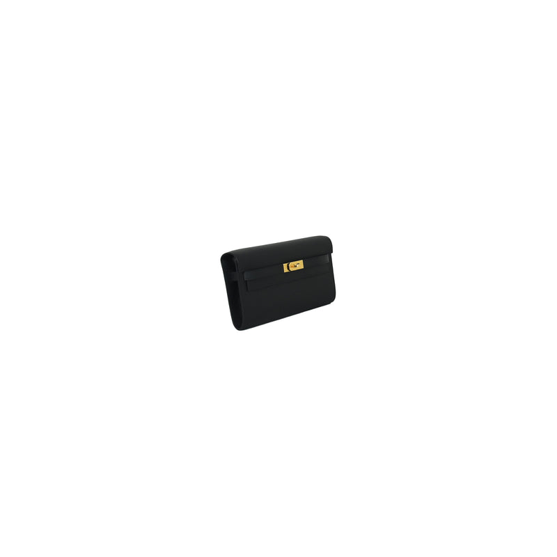 Hermes Kelly Togo Wallet Gold Hardware Black - NOBLEMARS