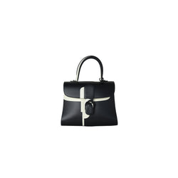 Delvaux Black Leather Brillant MM Top Handle Bag Delvaux