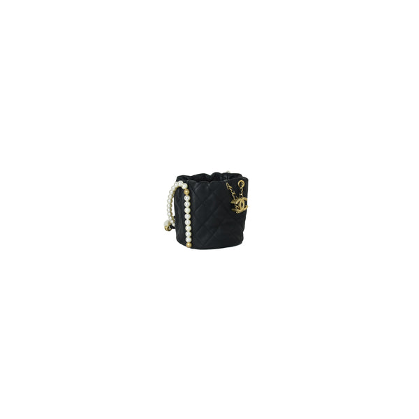 Chanel Round Clutch with Pearl Chain White - NOBLEMARS