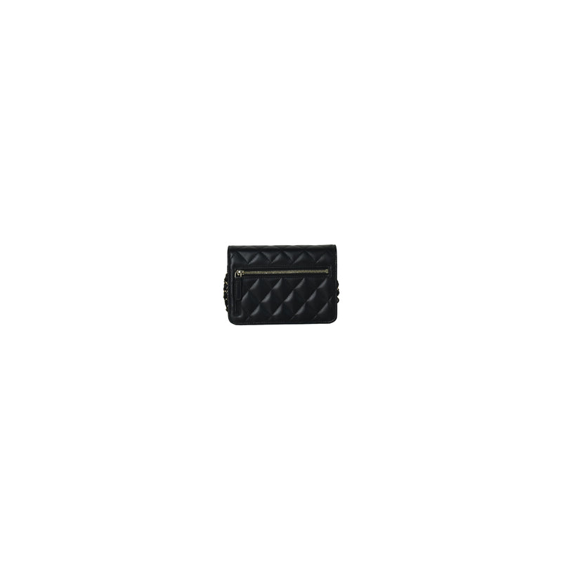 Chanel Clutch With Chain Gold Hardware Black - NOBLEMARS