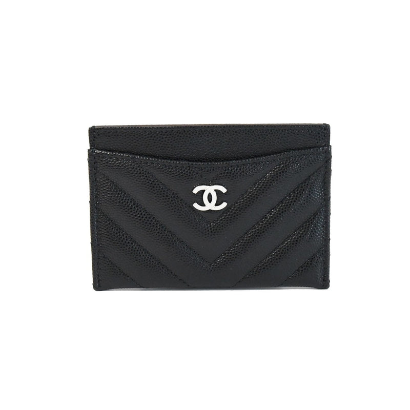 Chanel Caviar Leather Card Holder Black - NOBLEMARS