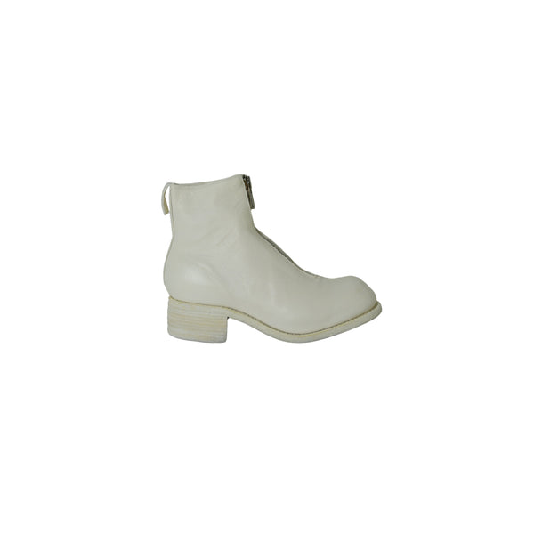 Guidi Zipped Ankle Boots White - NOBLEMARS