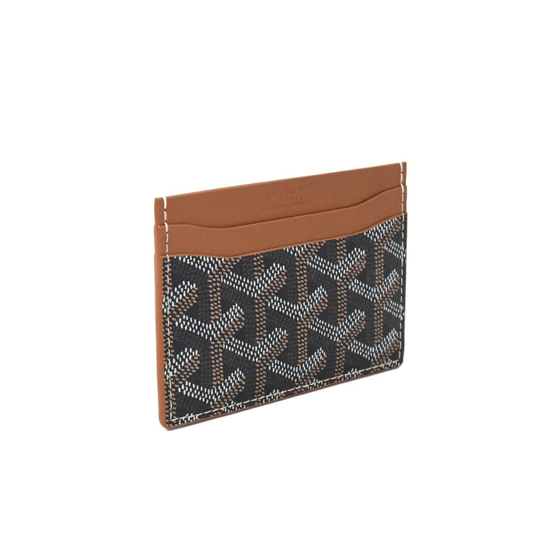 Goyard Classic Pattern Leather Card Holder Brown - NOBLEMARS