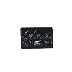 Chanel Classic CF Flap Cardholder Patent Leather Glossy Black - NOBLEMARS