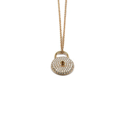 Tiffany Rose Gold Diamond Studded Lock Pendant - NOBLEMARS