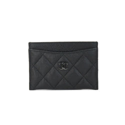 Chanel Leather Card Holder Black - NOBLEMARS