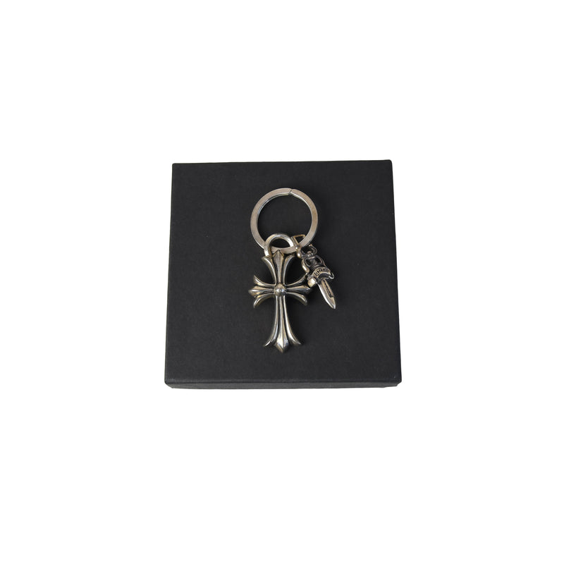 Chrome Hearts Cross And Dagger Key Ring Silver - NOBLEMARS
