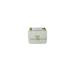 Chanel Flap Coin Purse With Chain Calfskin and Gold-Tone Metal