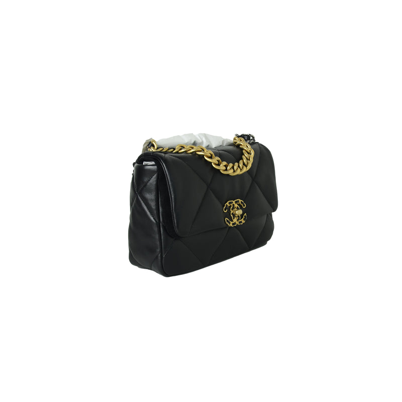 Chanel Black Quilted Lambskin Chanel 19 Large Flap Bag, myGemma
