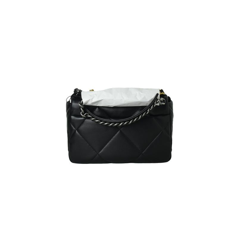 Chanel 19 Handbag Lambskin Black - NOBLEMARS