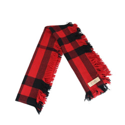 Burberry Half Mega Check Wool Scarf Red - NOBLEMARS