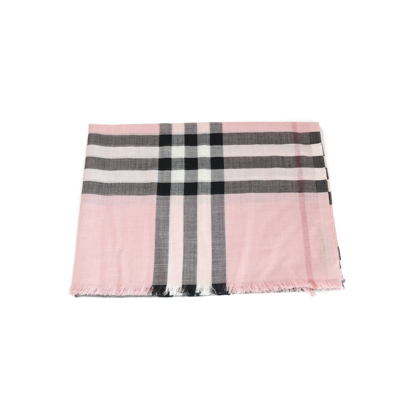 Burberry Silk And Wool Scarf Pink - NOBLEMARS