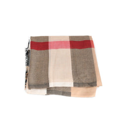 Burberry Silk And Wool Scarf Brown - NOBLEMARS
