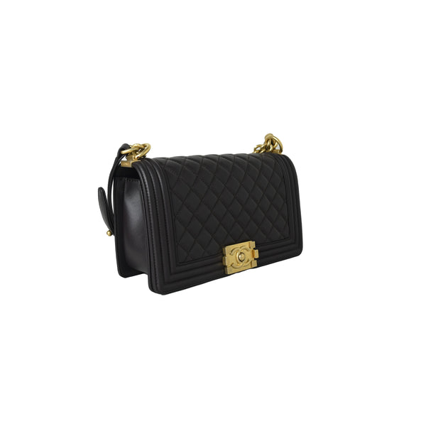 Chanel Small Vanity Bag with Pearl Crush Chain Light Grey - NOBLEMARS