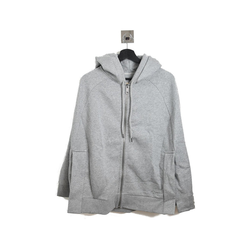 Burberry Poncho Sweater With Hoodie Gray - NOBLEMARS