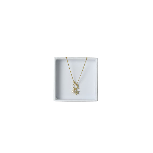 Dior Star Pearl Gold Necklace - NOBLEMARS