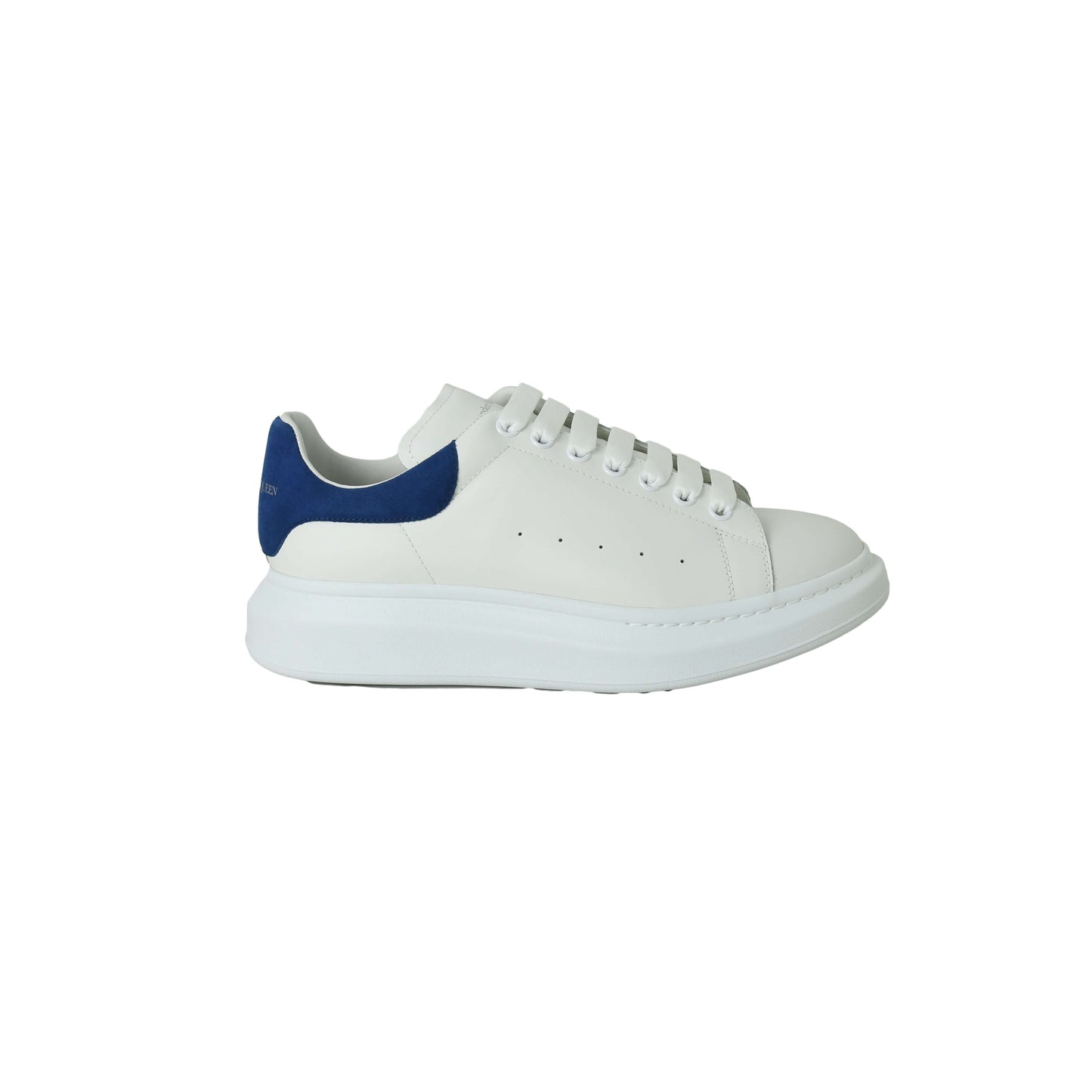 Alexander Mcqueen Larry Leather Sneaker White Paris Blue - NOBLEMARS