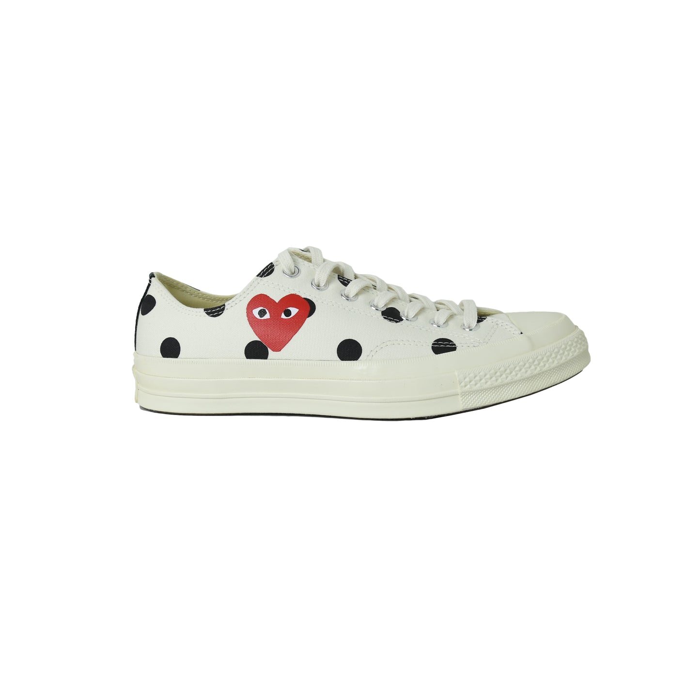 Converse X CDG Polka Dots Hearts Chucks White - NOBLEMARS