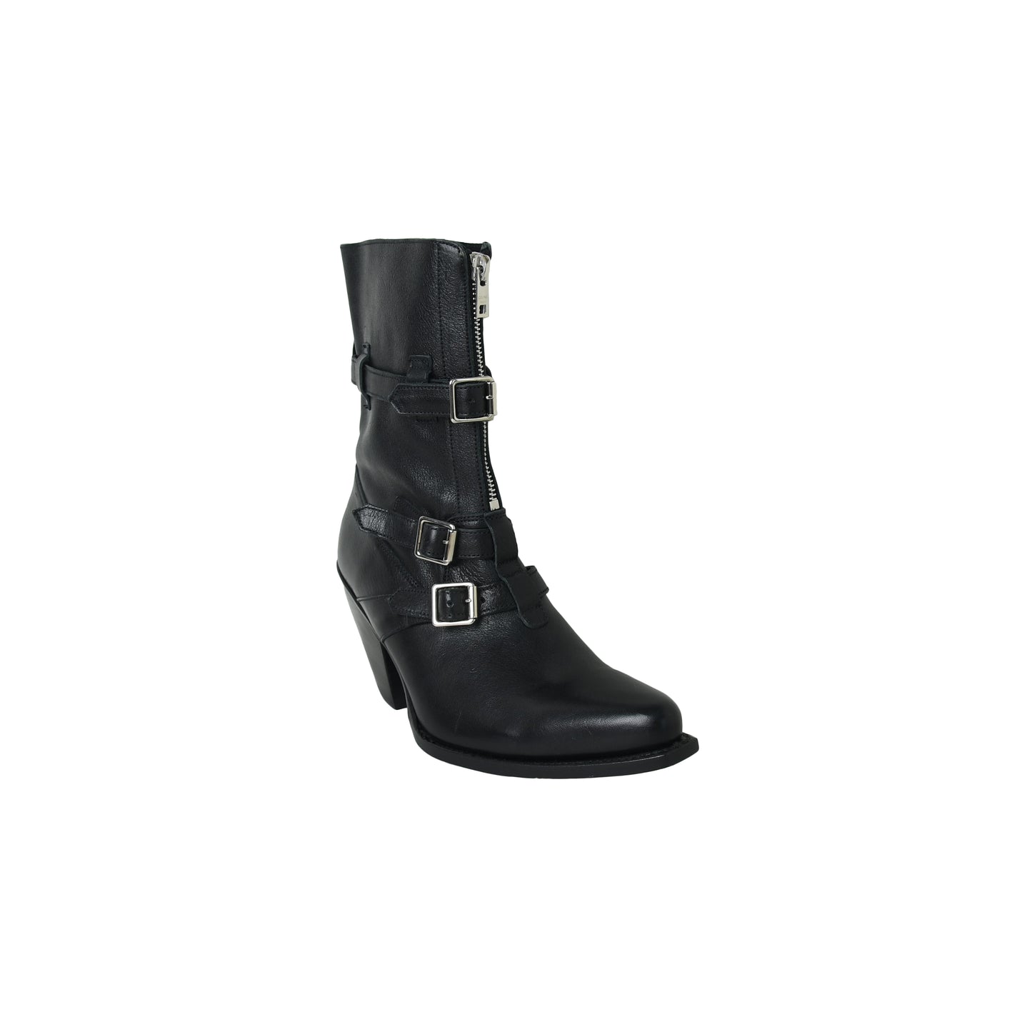 Celine Triple Strap Leather Boot Black - NOBLEMARS