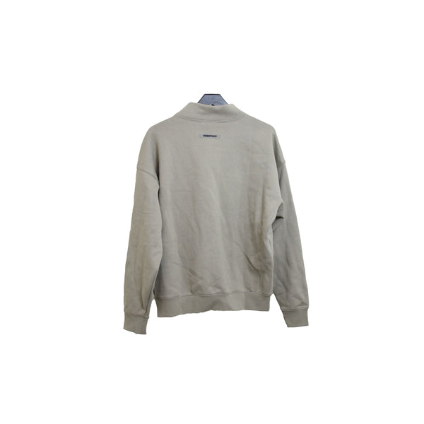Fear Of God Essentials Reflective Logo Sweater Olive - NOBLEMARS