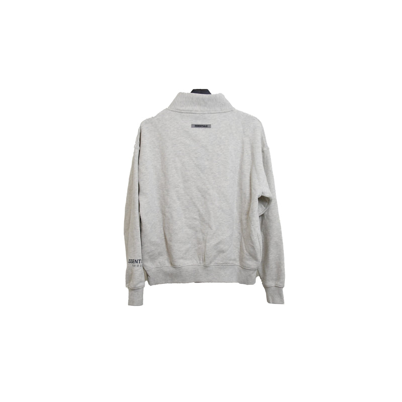 Fear Of God Essentials Zip Up Sweater Oatmeal - NOBLEMARS