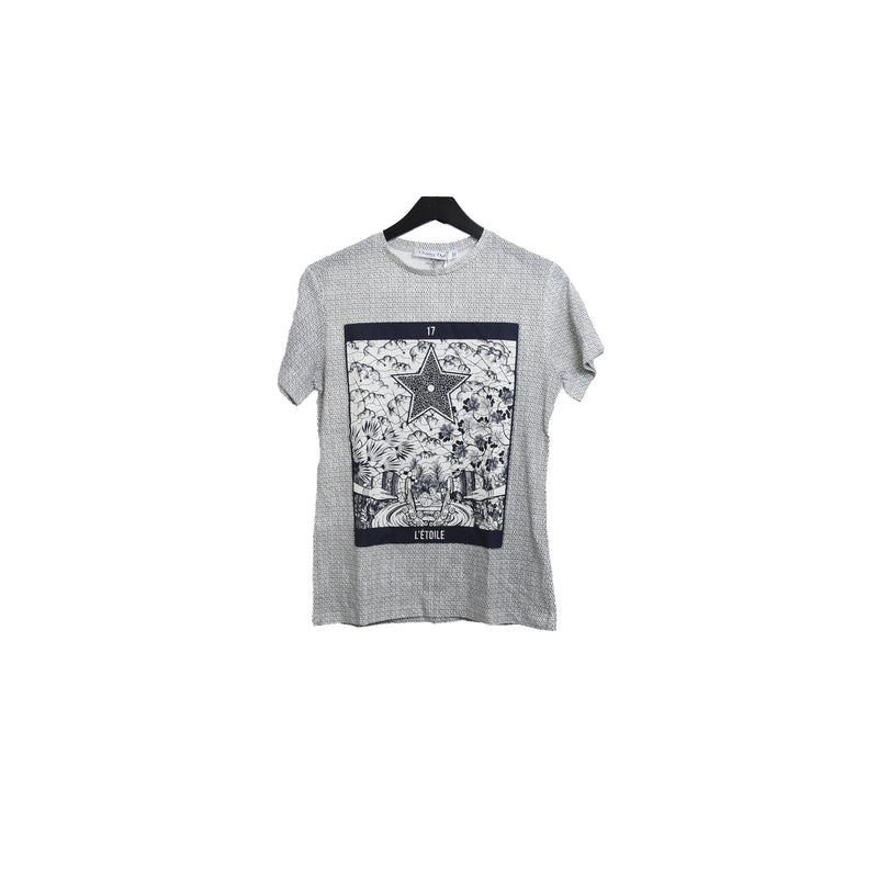 Dior 17 L'Etoile Star Flora Print T-Shirt Navy White - NOBLEMARS