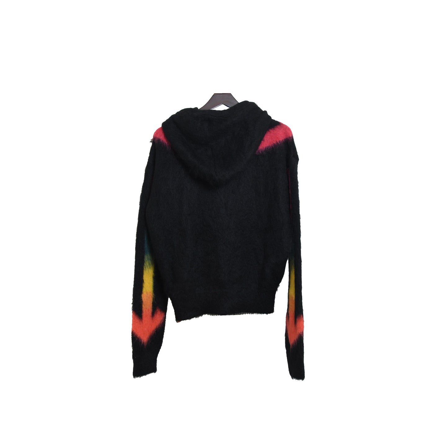 Off-White Fuzzy Arrow Zip Hoodie Black Rainbow - NOBLEMARS