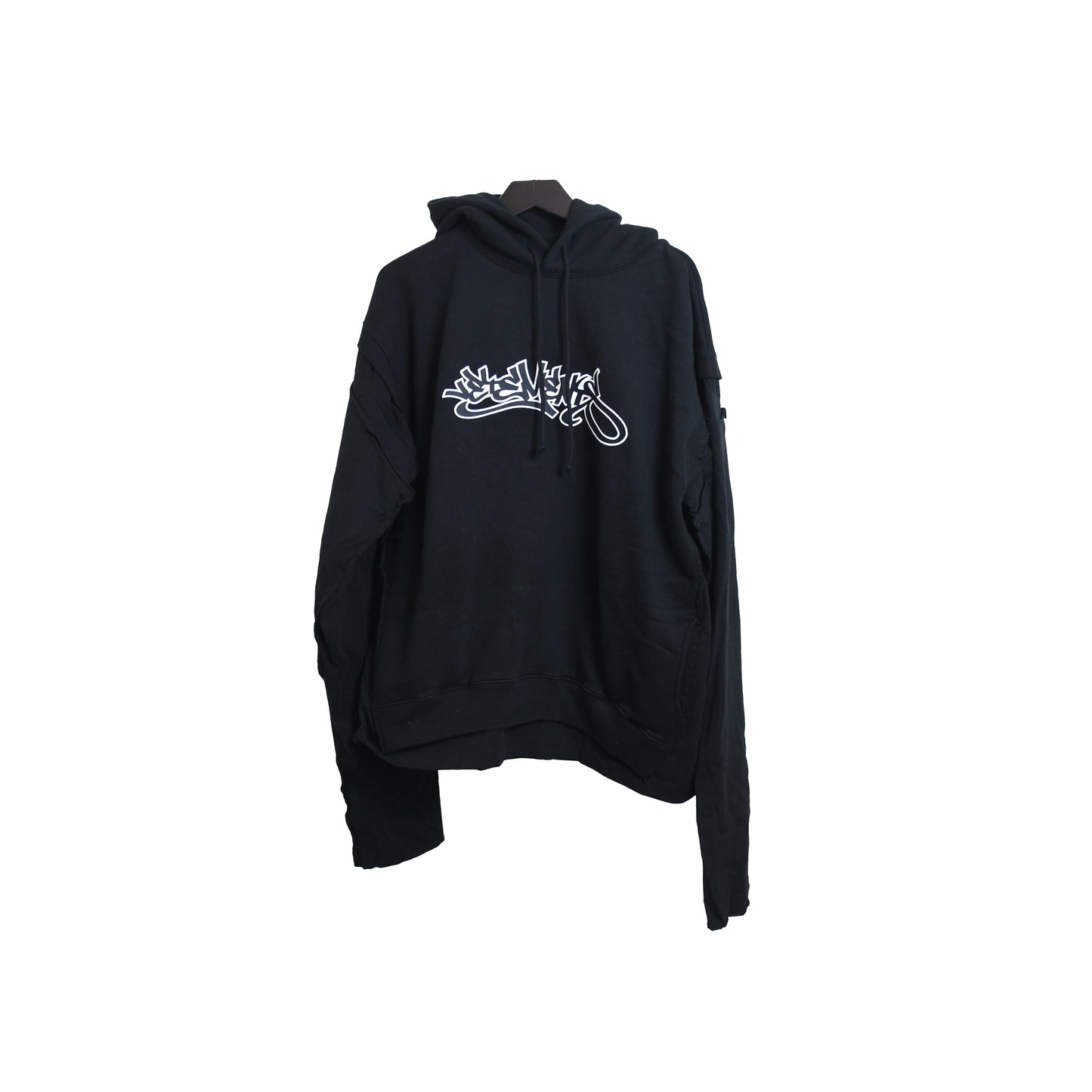 Vetements Patched Long Sleeve Hoodie Hiphop Black - NOBLEMARS