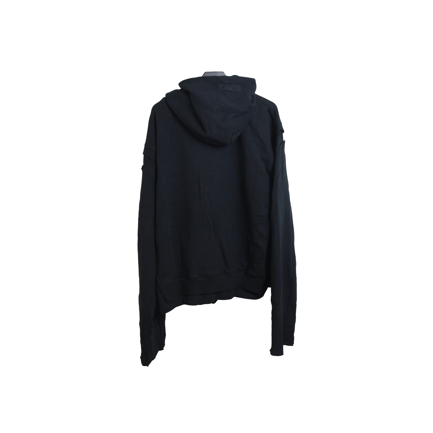 Vetements Patched Long Sleeve Hoodie Hiphop Black - NOBLEMARS