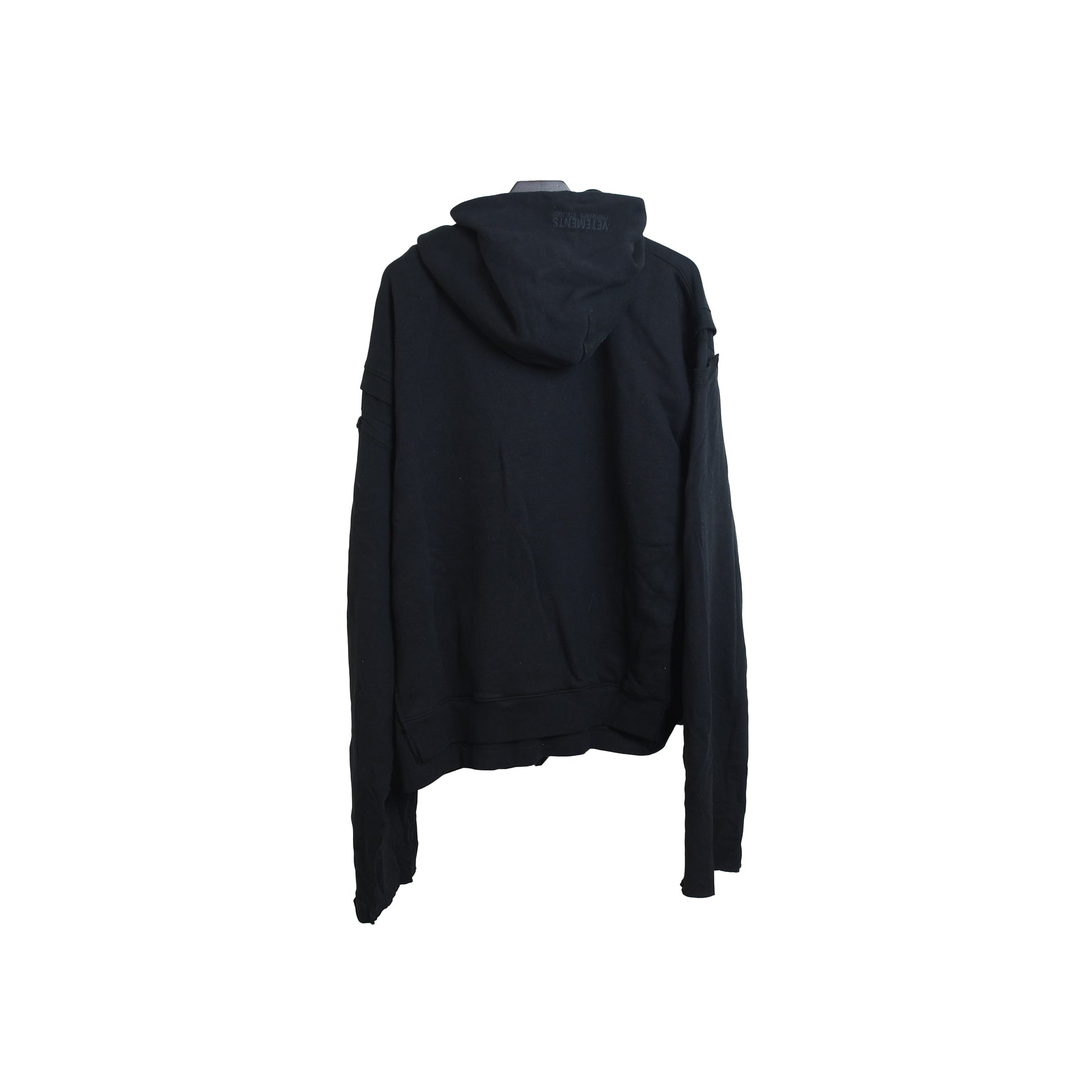 Vetements Patched Long Sleeve Hoodie Hiphop Black - NOBLEMARS