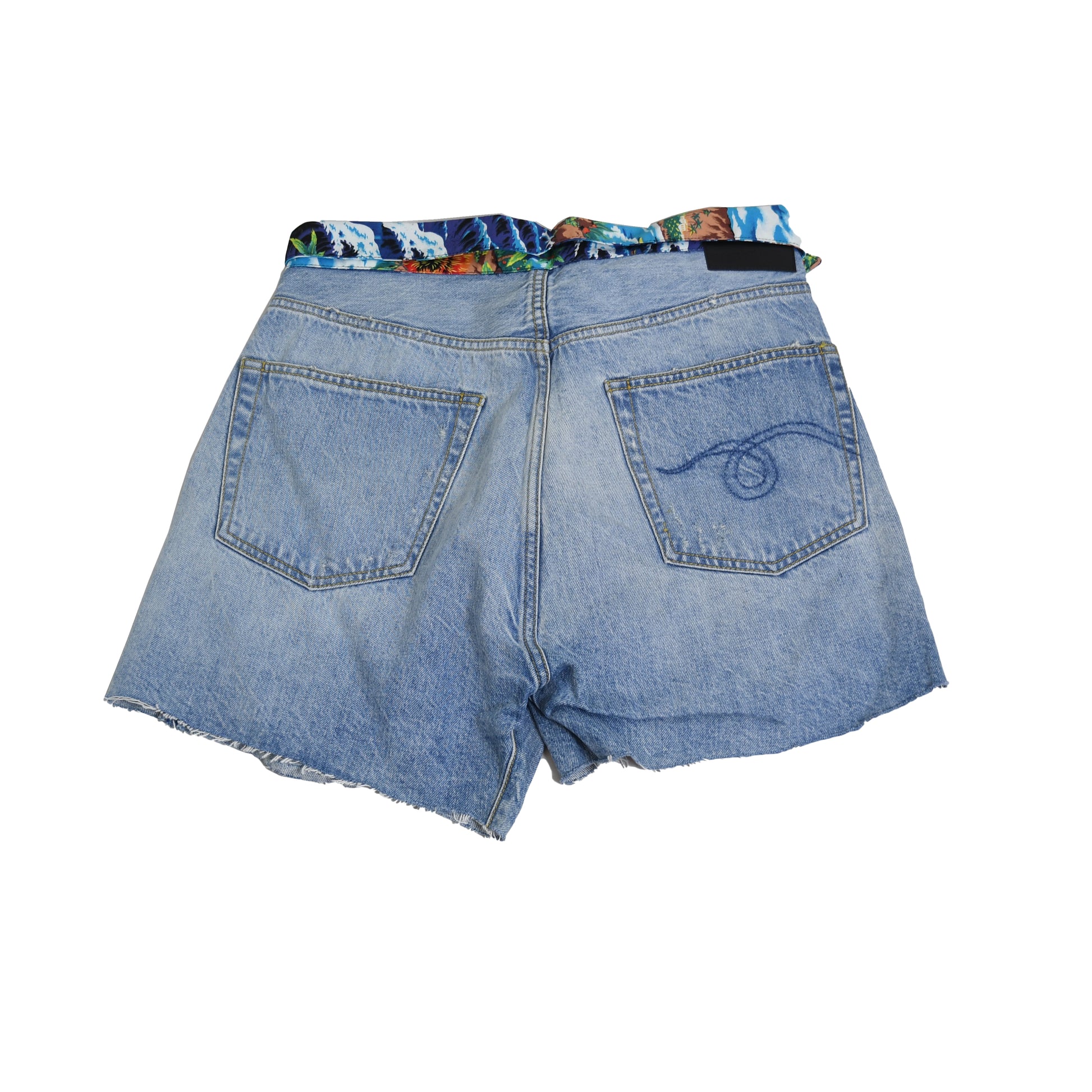 R13 Tie Waist Cross Over Shorts Haston - NOBLEMARS