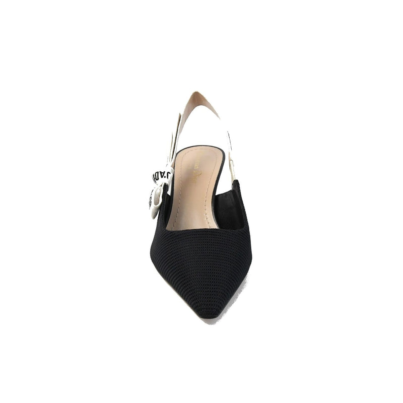 Dior J'adior Slingback Sandals Fabric Ribbon Black - NOBLEMARS