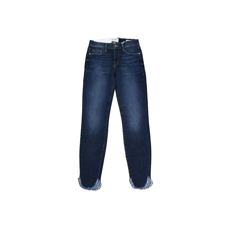 Frame Mid Rise Skinny Fit Jeans Crop Leg Denim - NOBLEMARS