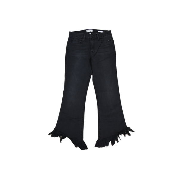 Frame Le Crop Mini Boot Jeans Black - NOBLEMARS
