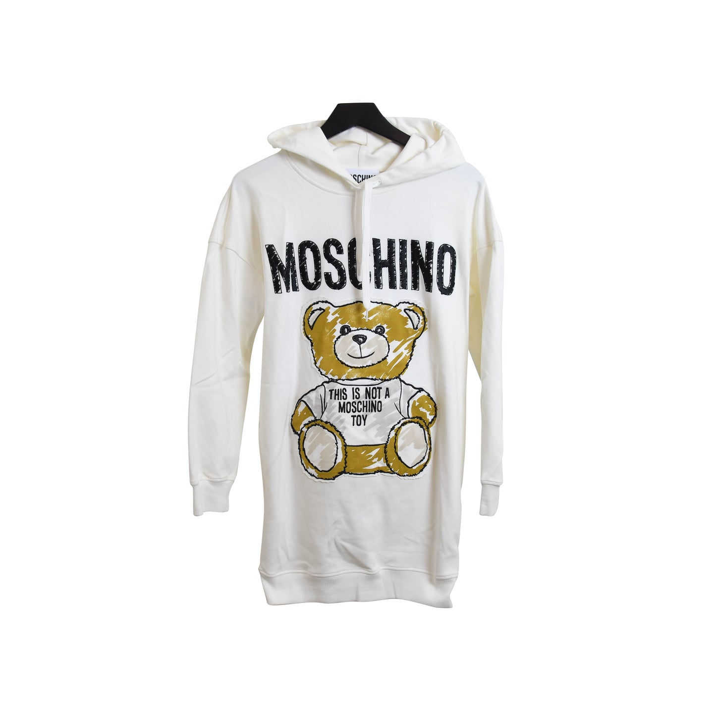 Moschino Drawing Teddy Bear Hoodie White - NOBLEMARS