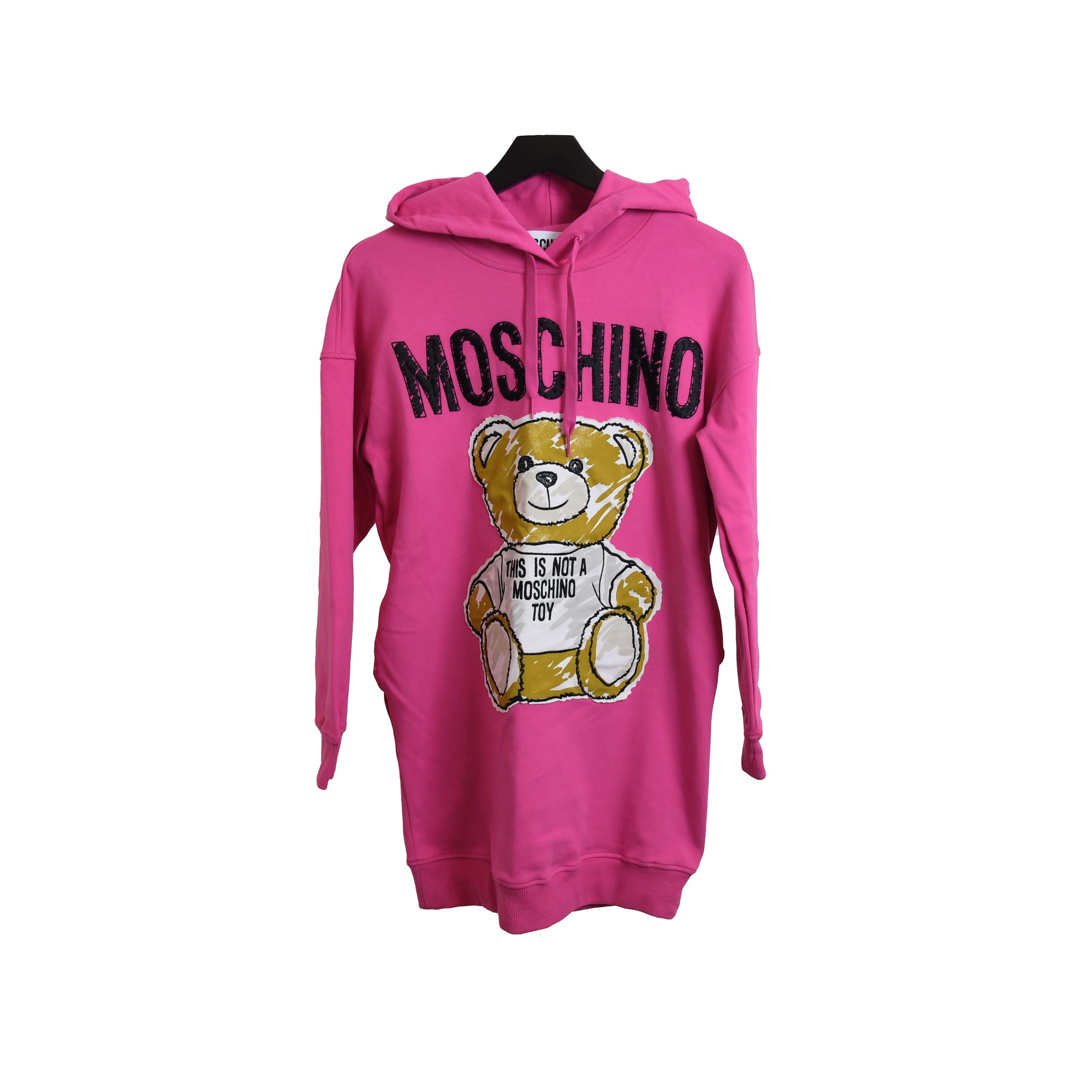 Moschino Drawing Teddy Bear Hoodie Pink - NOBLEMARS