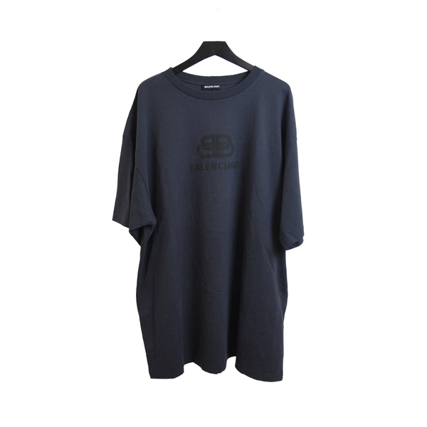 Balenciaga BB Logo T-Shirt Washed Black - NOBLEMARS