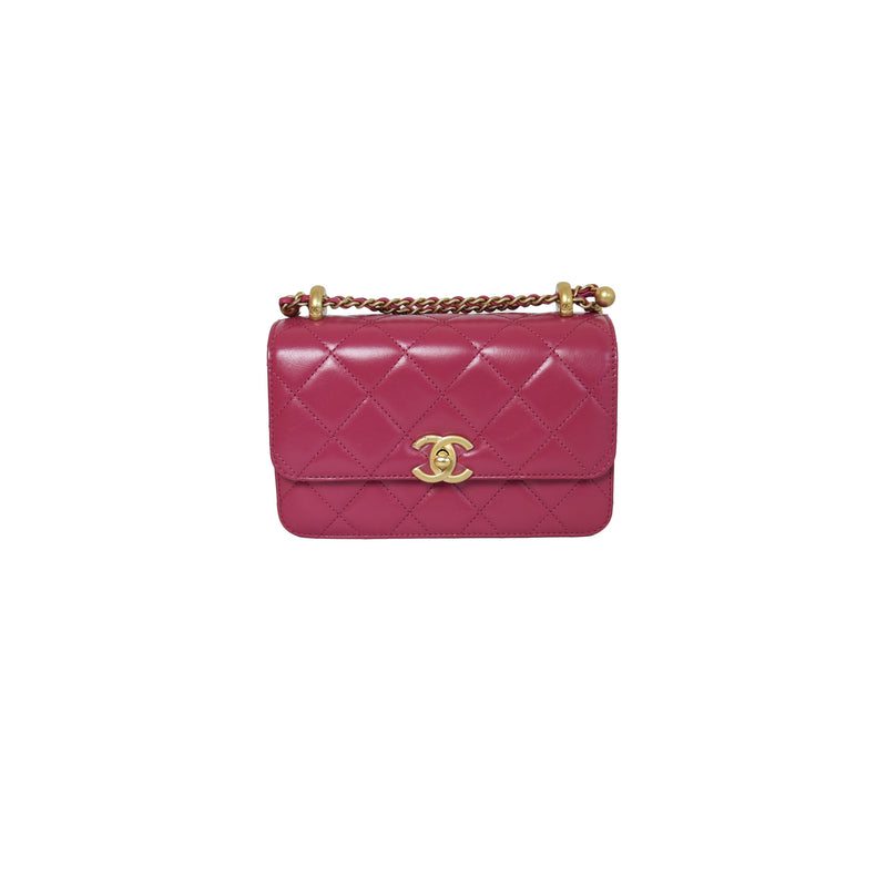 Chanel Quilted Perfect Fit Flap Bag Pink