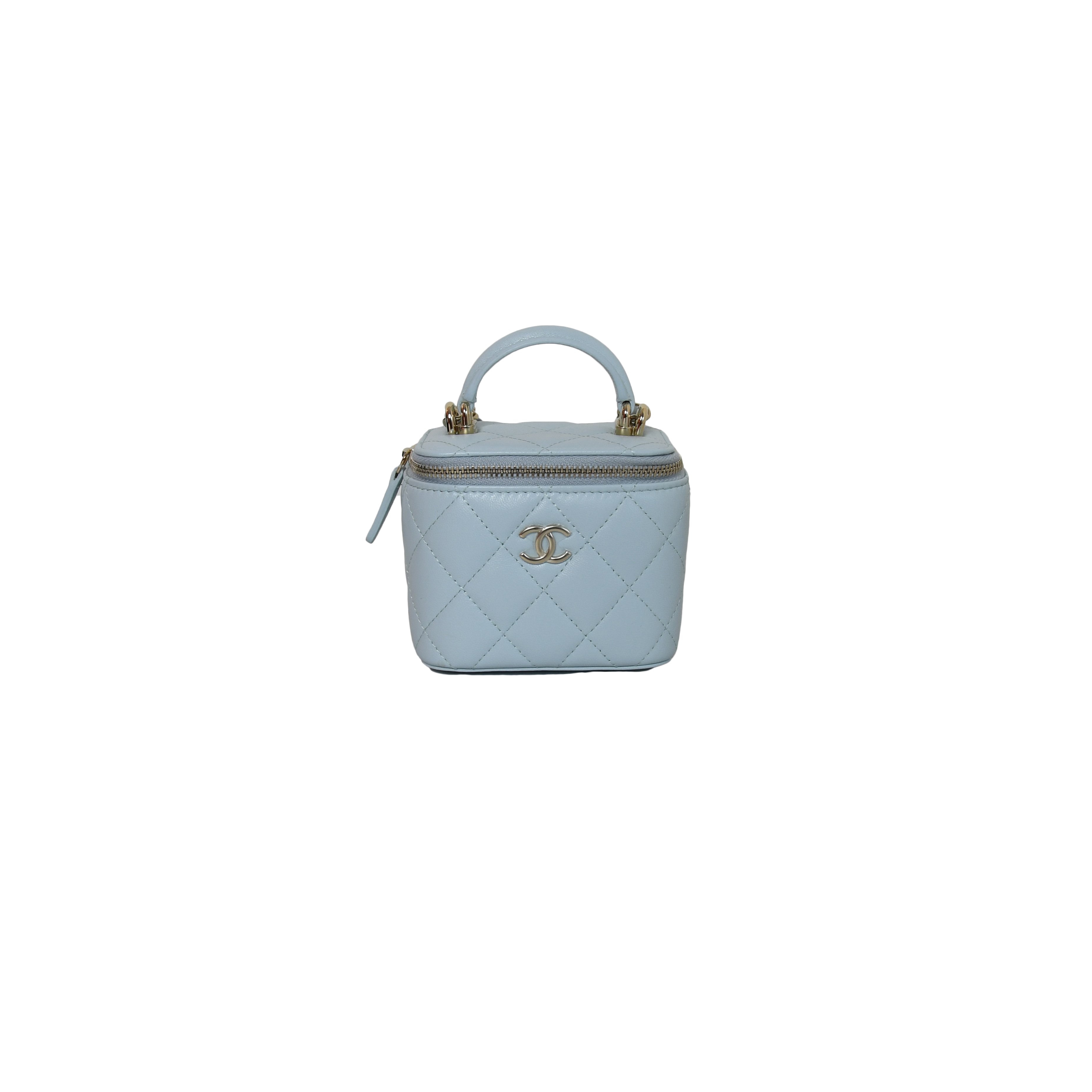 CHANEL, Bags, Chanel Baby Blue Small Vanity Case