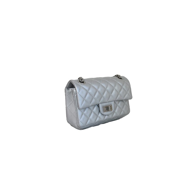 Chanel Metallic 2.55 Bag Silver - NOBLEMARS