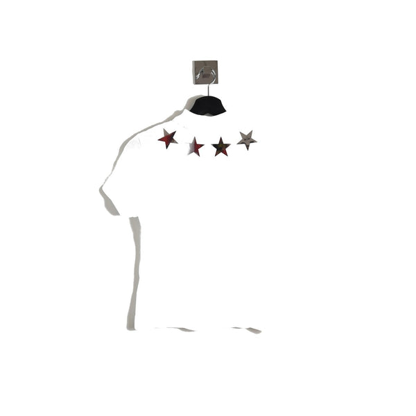 Givenchy Classic Silver Starred Polo Shirt Blanc - NOBLEMARS