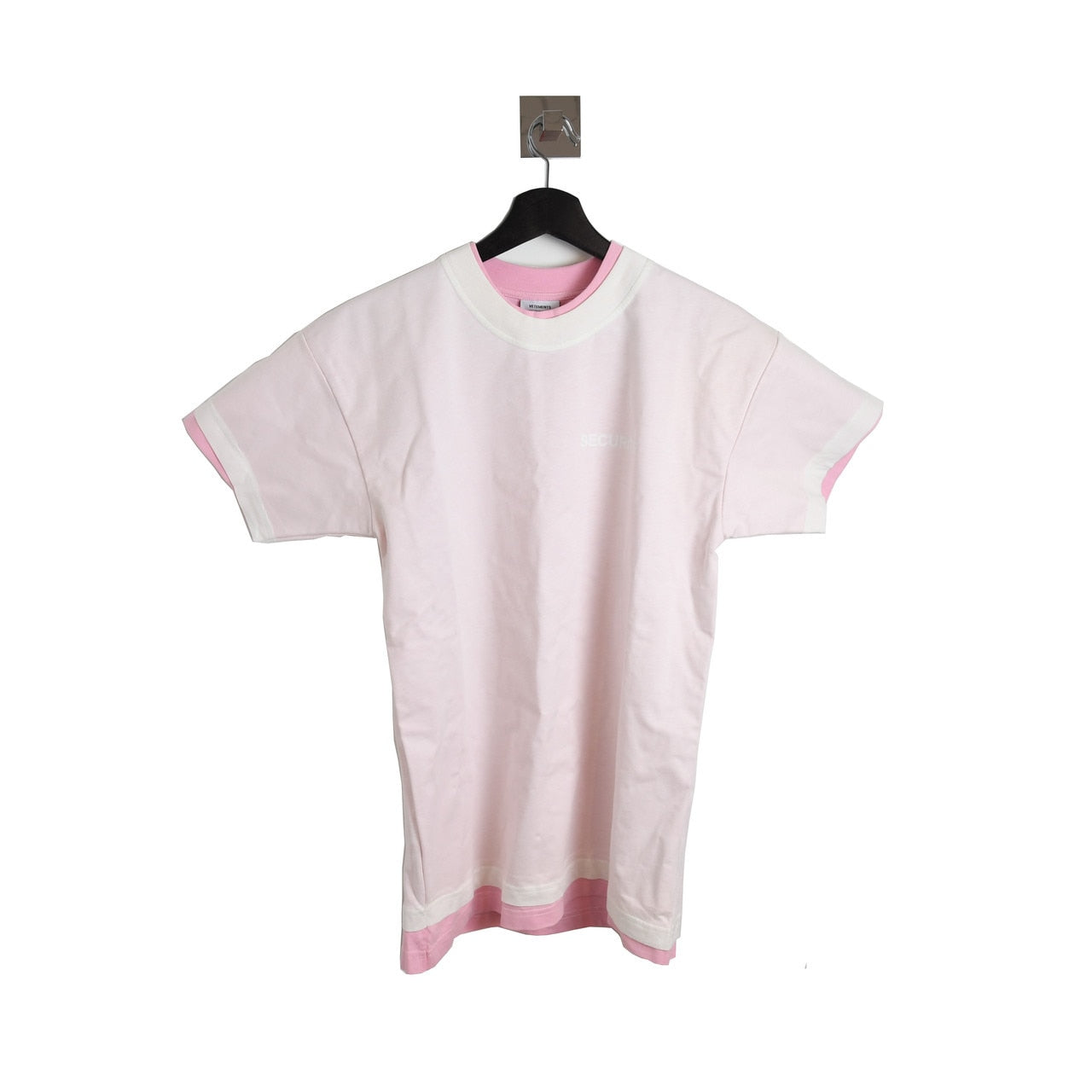 Vetements x Hanes Double Layered Tee Pink NOBLEMARS