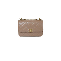 Chanel Perfect Fit Flap Bag Beige - NOBLEMARS
