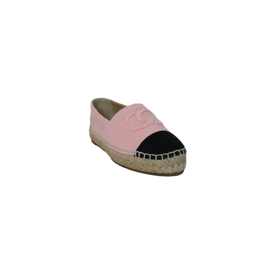 Chanel Denim Espadrilles Pink Black