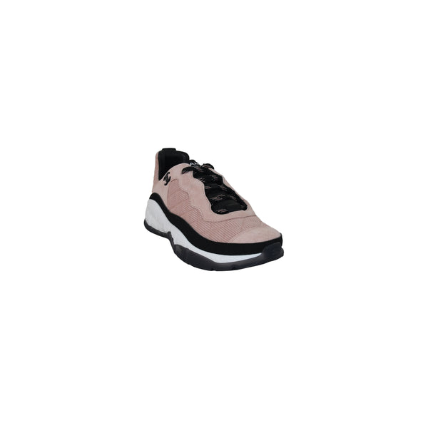 Chanel Fabric & Suede Calfskin Sneakers Pink Beige