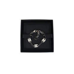 Chanel 3 CC Logo Chain Link Bracelet Ruthenium