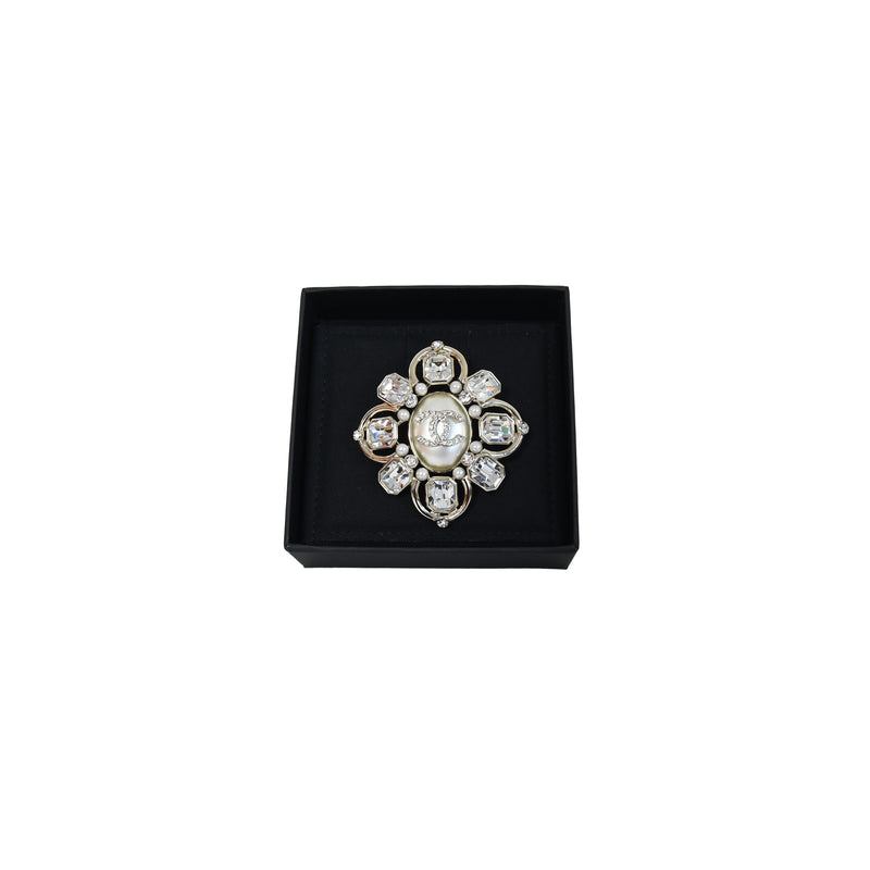 Chanel Crystal Flower Brooch
