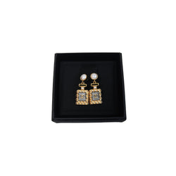 Chanel Perfume Earrings Gold